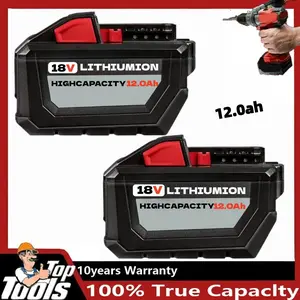 2PACK For Milwaukee for M18 12.0AH Battery Lithium Extended Capacity 48-11-1860