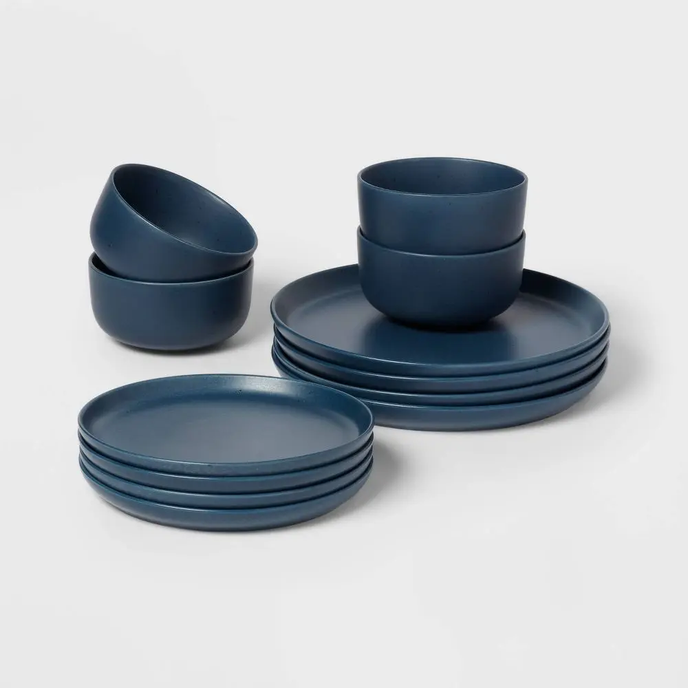 12pc Stoneware Tilley Dinnerware Set - Threshold 12pc Stoneware Tilley Dinnerware Set - Threshold