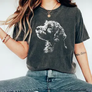 Comfort Colors Shirt Funny Goldendoodle Dog Graphic Tee for Women Dog Mom Vintage Retro Cute Oversized Gift Doodle Lover Style