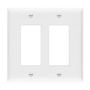 Enerlites Decorator/GFCI Two-Gang Wall Plate, Mid-Size