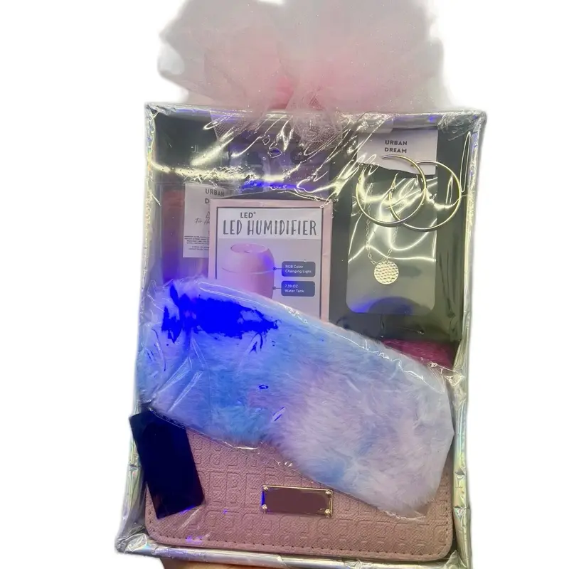 Urban Dream Gift Set Shower Gel Purse with  LED Humidifier and pink Accessory