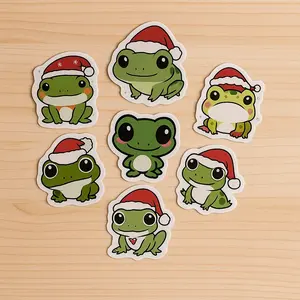 20 PCS Cartoon Frog Animals Pets Stickers For Laptop Water Bottle Tablet Planner Waterproff Vinyl Unique Designs No Repeats