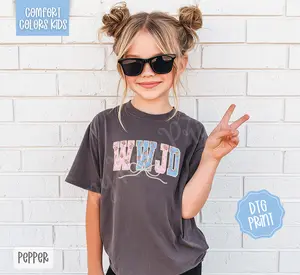 Faux Pearl WWJD Comfort Colors Youth Tshirt