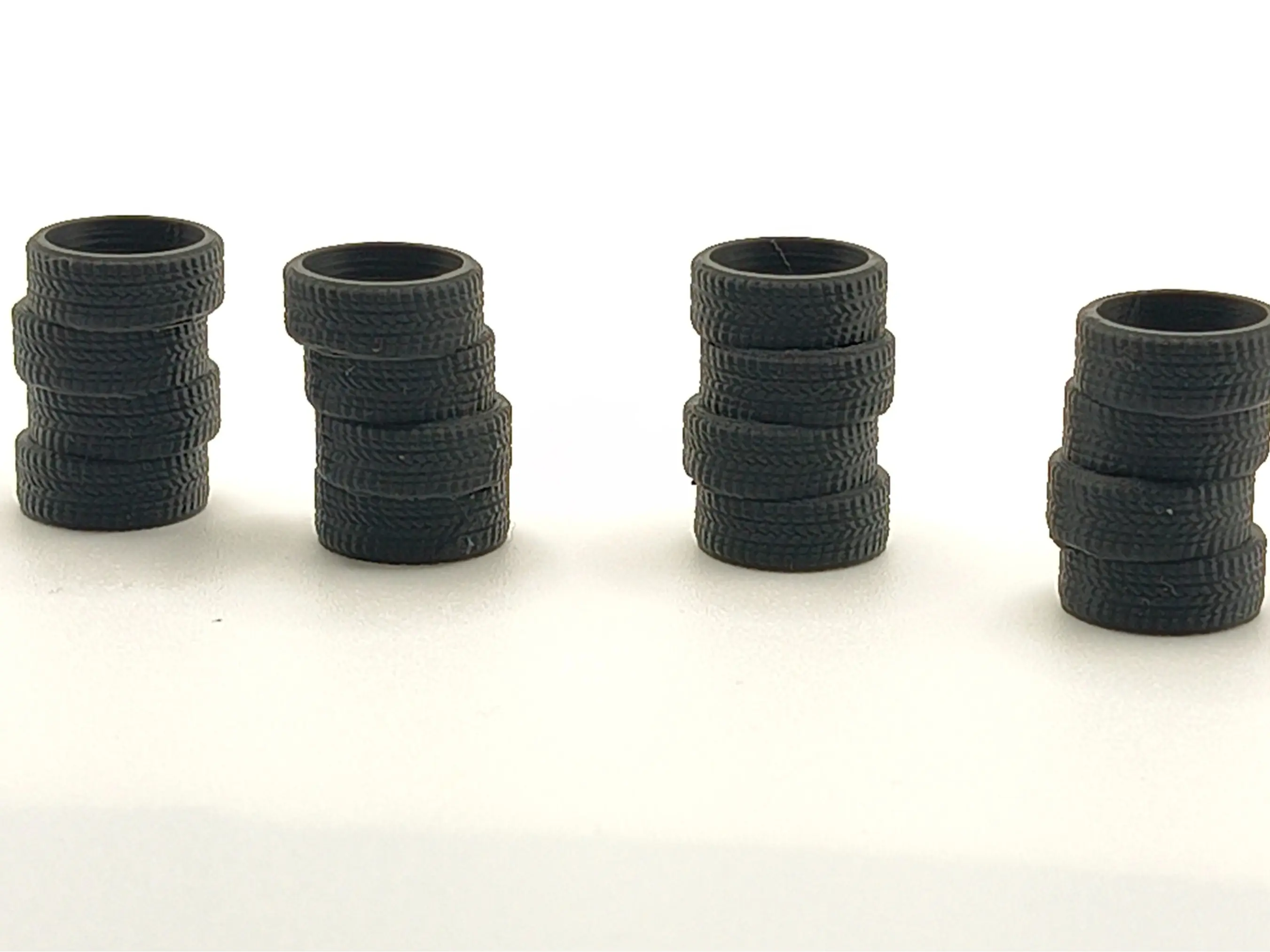 1:64 Tire Stacks Diecast Garage Accessories Diorama Tires (4 Qty) 3d Printed