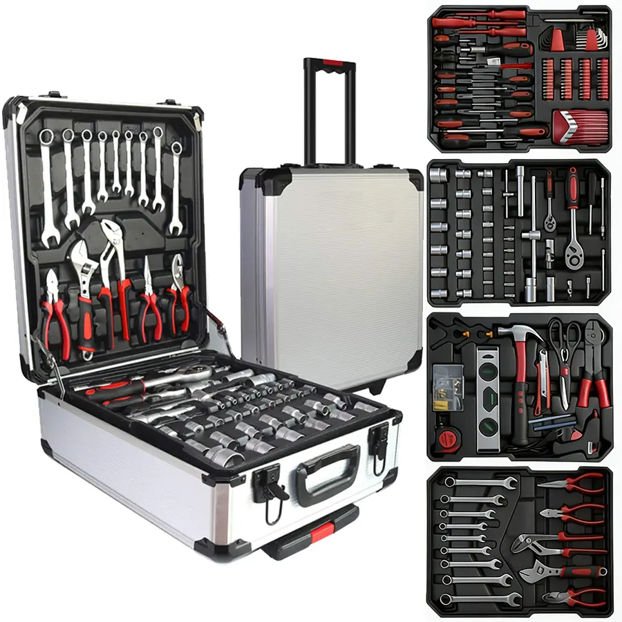 899-Piece Tool Set, Portable Rolling Tool Chest, All Purpose Tools for Car Repair, Home Improvement & DIY Projects