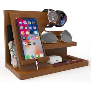 Birthday Gifts for Men Desk Organizer   for Dad Husband  Phone Docking Station Organizer Men Birthday Nightstand Cool Mens Gifts Night Stand Docking Station