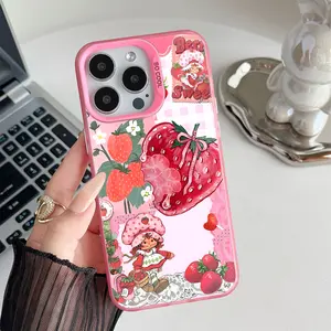 Strawberry Shortcake Pattern Shockproof Case for iPhone 7–17 Pro Max |   Y2K Girl Affordable Protective Cover