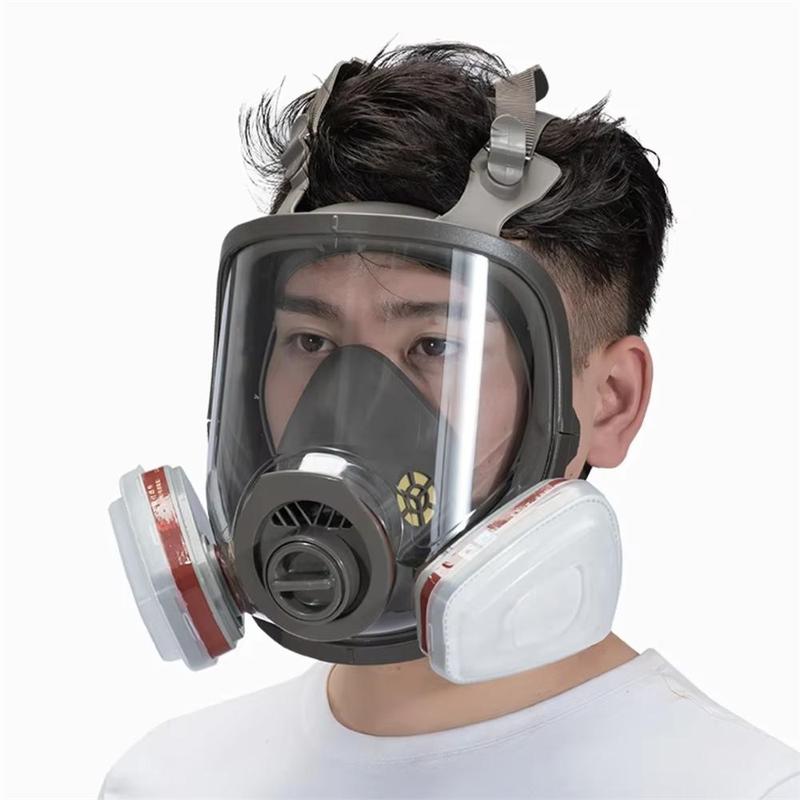 New Anti-Fog Dustproof 6800 7-In-1 Full Face Gas Mask, Industrial Painting Spraying Respirator Filter, Safety Work Protection Gear