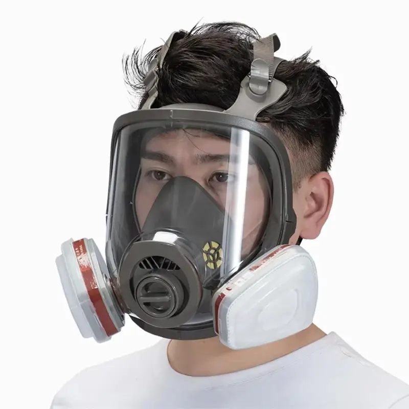 New Anti-Fog Dustproof 6800 7-In-1 Full Face Gas Mask, Industrial Painting Spraying Respirator Filter, Safety Work Protection Gear