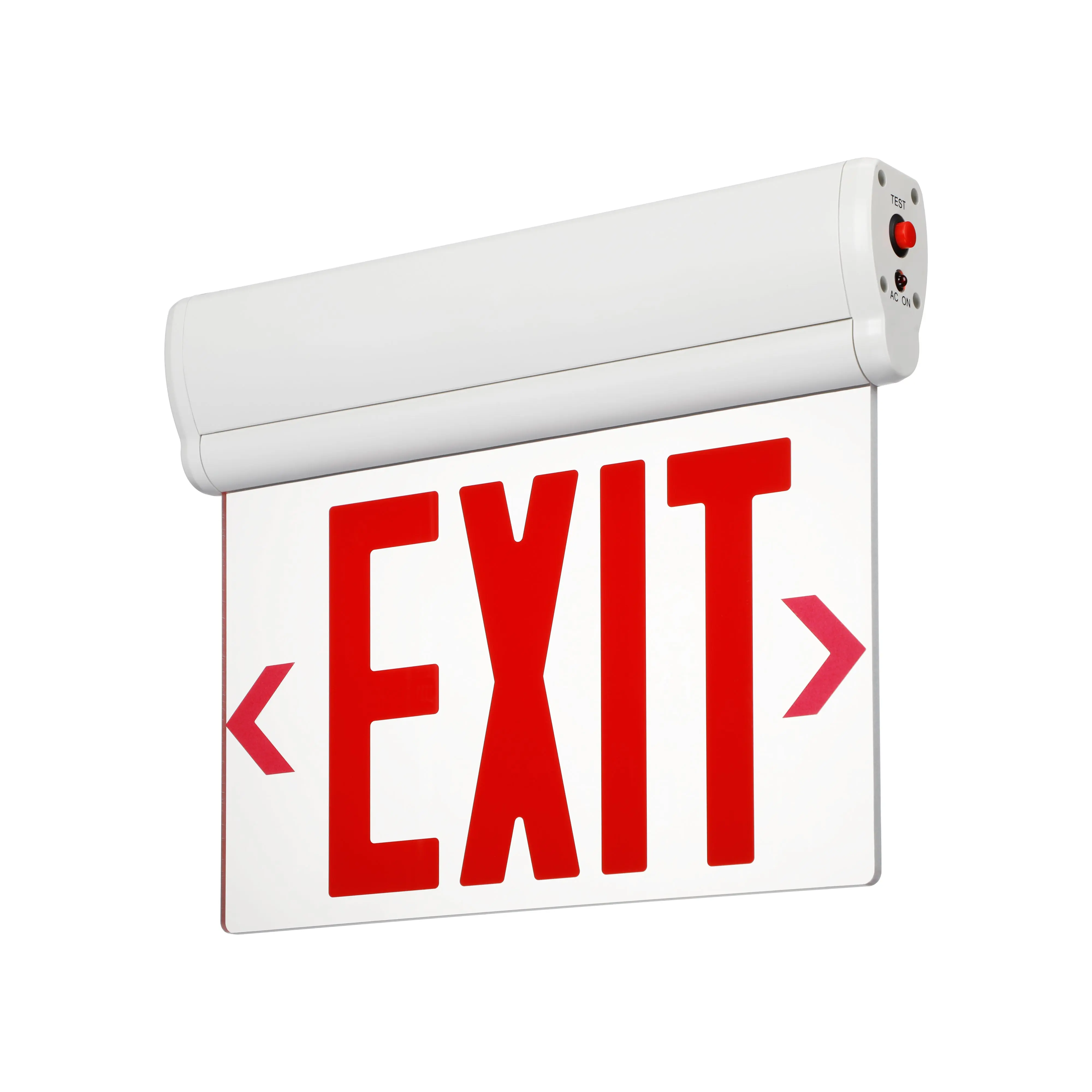 LitClear Wall-Mount Indoor Exit Sign - Acrylic, Red Letters, Plastic