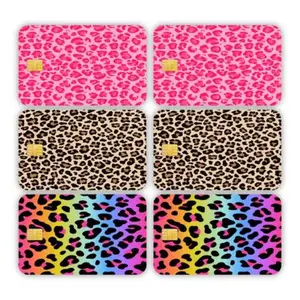 Leopard Print Credit Card Cover Sticker - Animal Print Card Skin Stickers