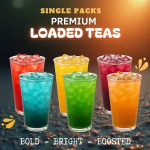 1 Loaded Tea Single Pouch-Powered Caffeinated Beverage Mix-Refreshing-Low Calorie Drink-Energy Powder Beverage-Loaded Tea