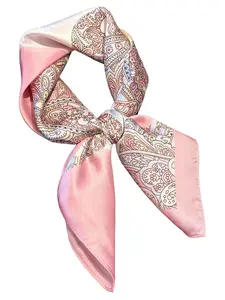 Women's Elegant Ditsy Floral Print Square Scarf, Trendy Soft Breathable Shawl, Fashionable Scarf for Women & Girls for All Season, Boho Style Scarf, Floral Pattern Shawl, Paisley Print Scarf