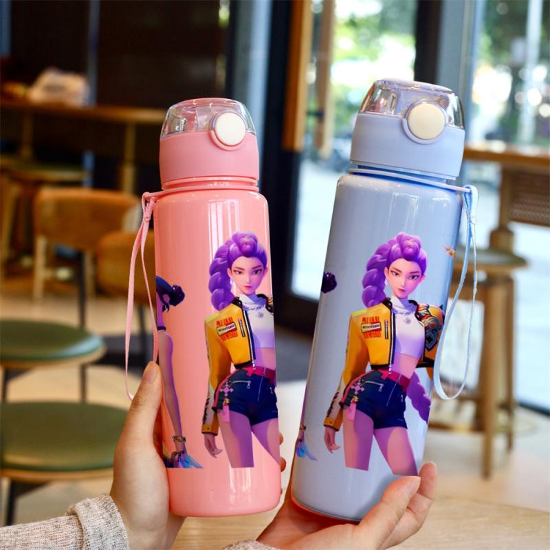 3D Printed Cartoon Girl Pattern Cup - New 700ml Large Capacity Water Bottle , Leakproof, Vivid Color, Fade-Resistant Collectible 3D Printed Cartoon Girl Pattern Cup - New 700ml Large Capacity Water Bottle , Leakproof, Vivid Color, Fade-Resistant Collectible