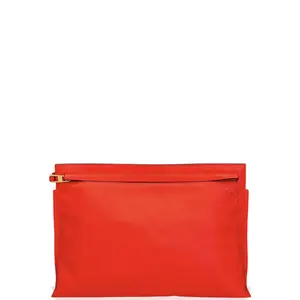 Pre-owned Loewe Leather clutches & wristlets Clutch Calfskin Red (yg030926c4)