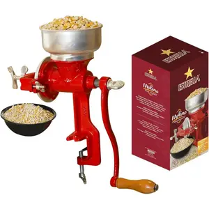 Estrella Cast Iron Manual Crank Corn Grain  14" Tall & 5" Hopper