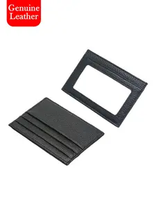 Ultra Thin Genuine Leather Wallet, Small Credit Cardholder Case, Mini ID Holder for Men & Women, All Seasons Use