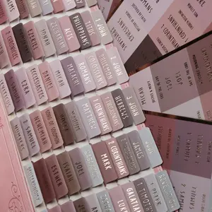 -Laminated  Tabs with Book Summaries( Foil Embossed Lettering),  Tabs for Women and Men,  Large Print Stickers, Easy to Read, 80Chapters Labels for Easy Navigation