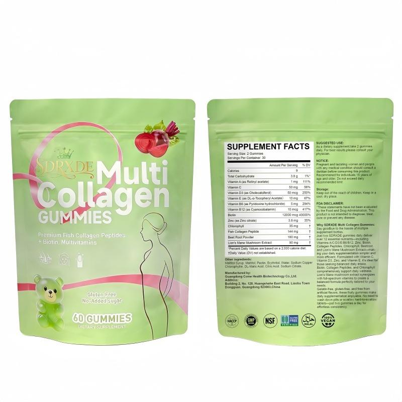 SDRXDE Sugar-Free Cranberry Probiotic & Collagen Gummies for Women, Individually Wrapped Daily Wellness Support c e vitamins Organic Liposomal Lymphatic Triple Herbal Health Drops alpha 10-in-1 shilajit gummies healthy age zeaxanthin vitamin d3 k2 mk7 pm