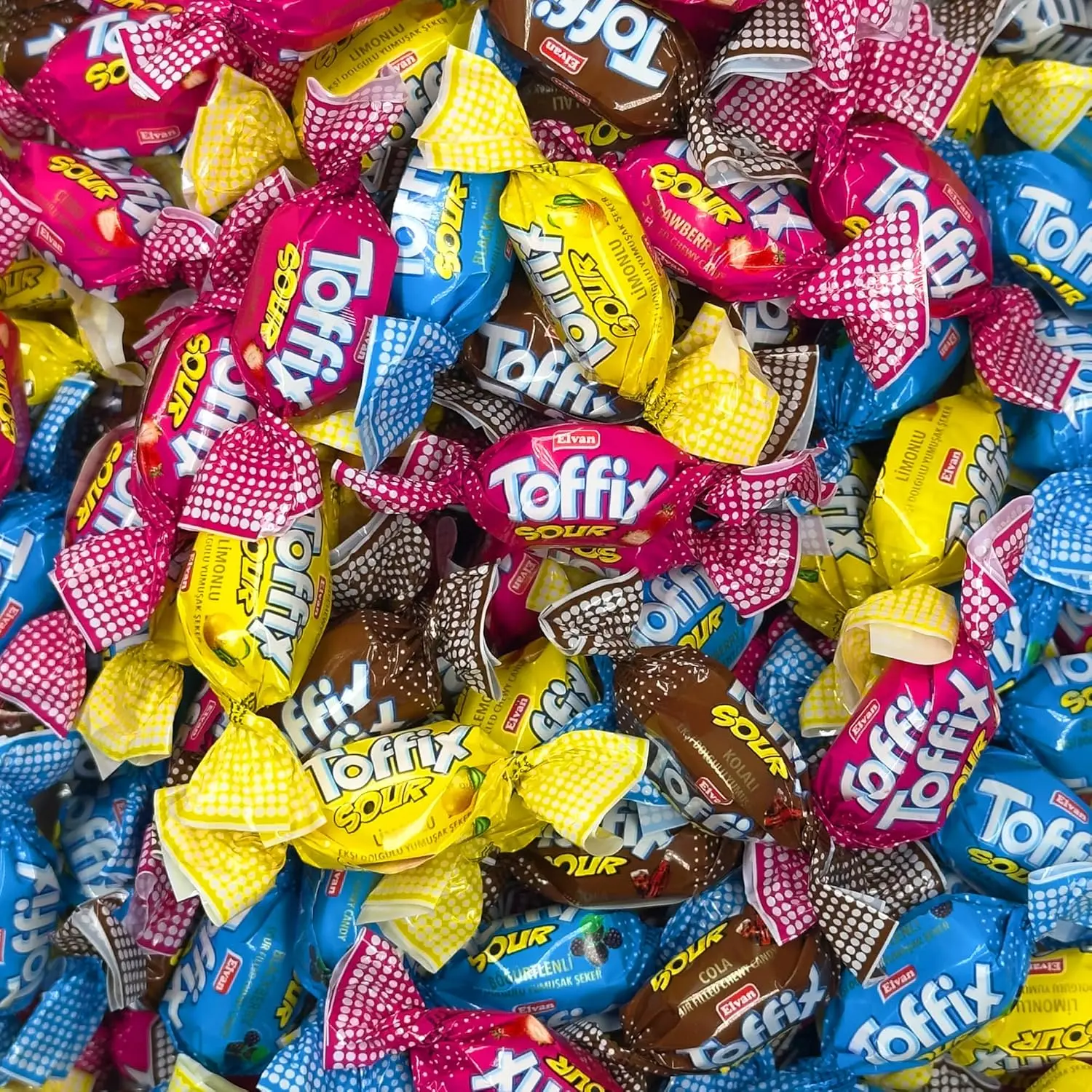 Toffix Coffee Chews, Center-Filled Soft Chewy Candy, 250 Pieces of