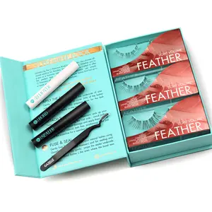 gPremierKit Feather Light Volume Hot Habit Weightless Volume Feather Lash Extensions US Made Makeup Kit with Pro-Lock Bond & Soft-Touch Remover for Daily Wear
