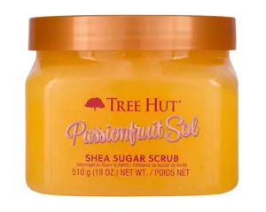 Tree Hut Passionfruit Sol Shea Sugar Body Scrub 18 Oz Gentle Exfoliant for Soft Glowing Skin with Avocado Blend Natural Oils