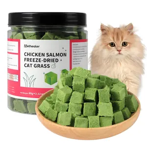 60g/2.12oz Cat Toy Cats Grass Treats, Fish Oil Kitten Grass Catnip Stick for Hairball Removal Teeth Cleaning Cats Edible Freeze Dried Kitty Lickable Chew Dental Snack for Indoor Kitty Food