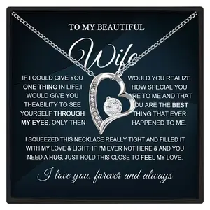 To My Wife – Forever & Always Necklace  | Emotional Gift from Husband (Birthday/Anniversary)