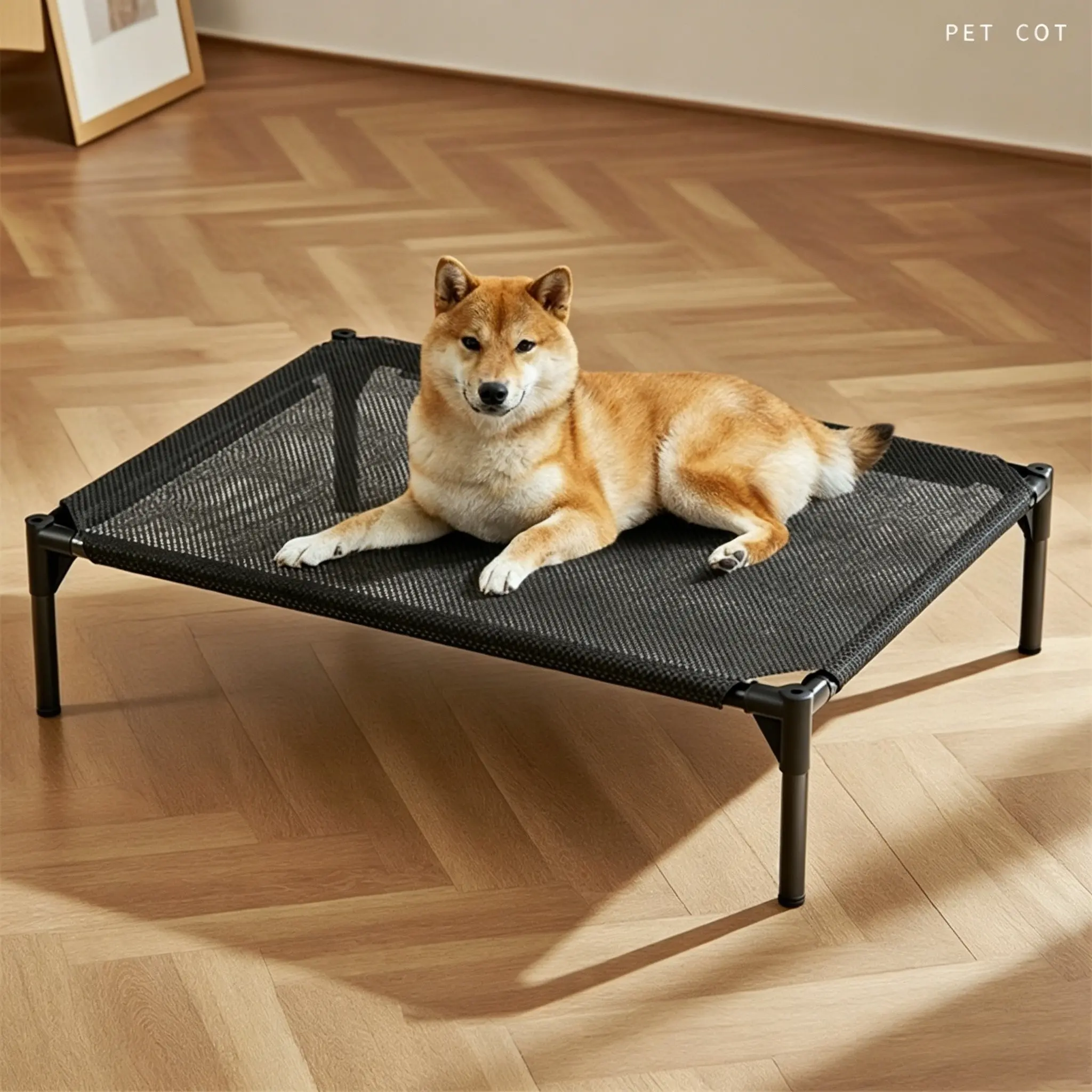 Pet Bed Military Style, All-Season Waterproof Breathable Mesh Dog Bed, Puppy Bed, Iron Tube Frame Washable, Suitable for Large and Small Dogs, Oxford Fabric Option