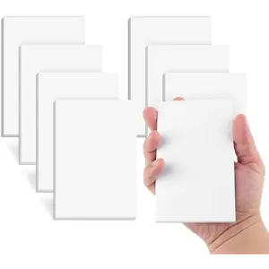 Note Pads 3x5 In, 8 Pack Blank Notepad, White Scratch Pads for Writing, 50 Sheets Per Memo Pad for Jotting Down Quick Notes, Pads of Paper for Grocery and Shopping Lists, Small Server Notebook