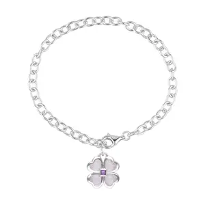 Margo Manhattan Sterling Rose Quartz & AmethystChloe Bracelet