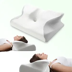Easy-Going Memory Foam Pillow, Breathable Cervical Neck Pillow, Multifuctional Pillow for Neck Shoulder Pain Relief, Bed Contour Pillow for Side, Back Sleepers, Bedding Accessories