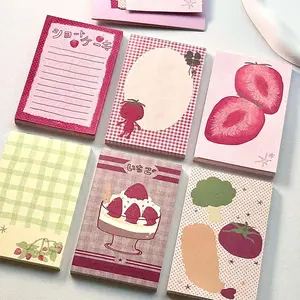 50 Sheets Cute Strawberry Memo Pad Paper To Do List Journal Note Paperlaria DIY Material Stationery