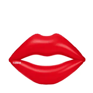 FUNBOY Giant Inflatable Red Lips Pool Float, Luxury Float for Summer
