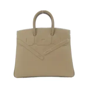 Pre-owned HERMÈS Calfskin Shoulder Bags Hermes Shadow Birkin25 Swift