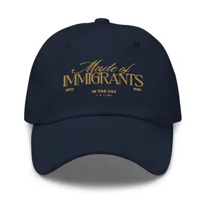 Made of Immigrants Dad Hat - Navy & Gold