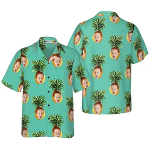 Funny Custom Face 04 Custom Hawaiian Shirt, Short Sleeve Casual Button Down Shirts Summer Beach Shirt, Tropical Floral Shirt