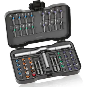 50 in 1  Ratchet  Set, Multi Bit Ratcheting  Set Repair Kit with Detachable Ratchet Handle for Electronics Repair, Furniture Assembly & DIY