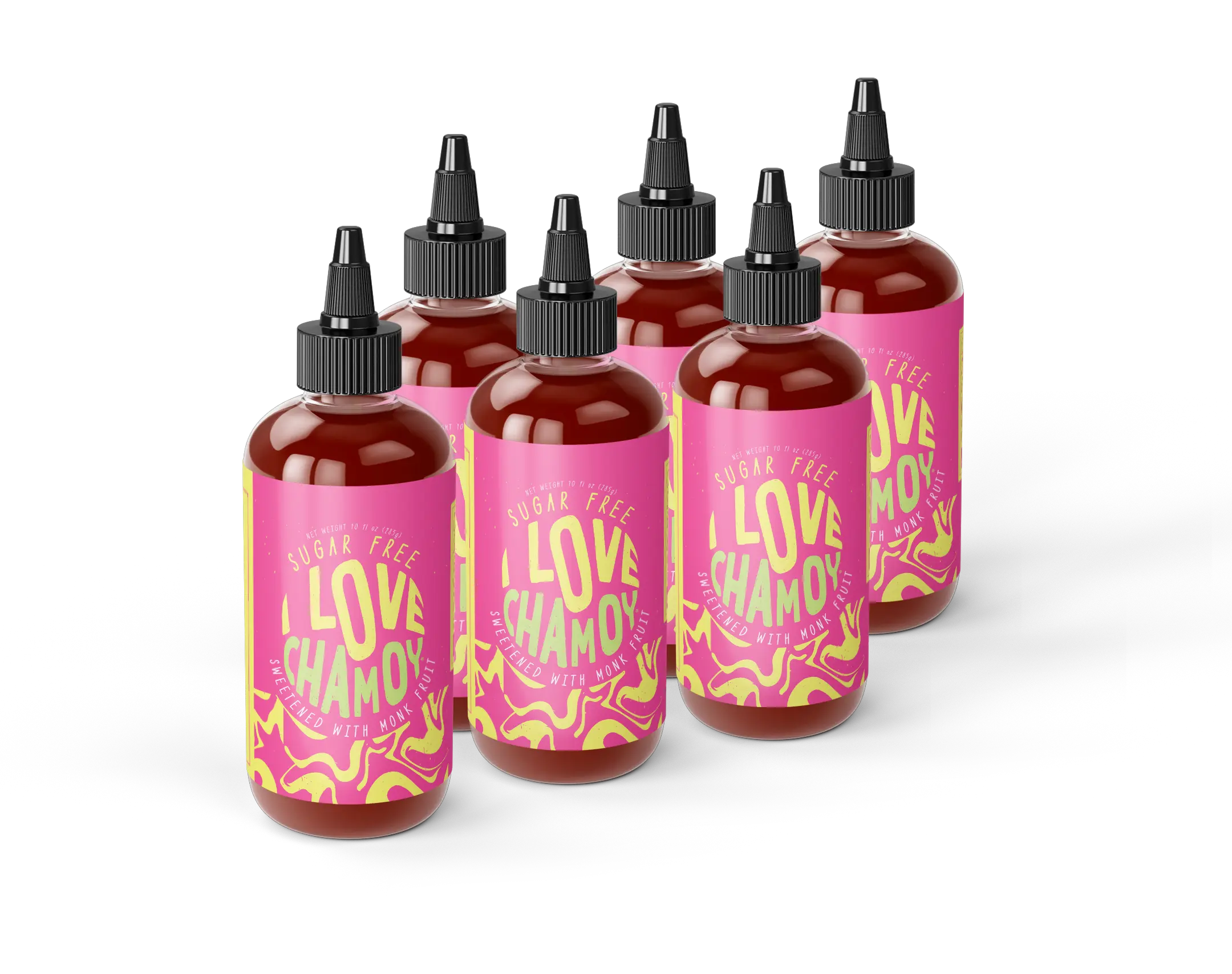 6x Bundle - Sugar Free Chamoy - Carb Free - Vegan - Gluten Free - Diabetic Friendly Candy Sauce Sweet Tangy