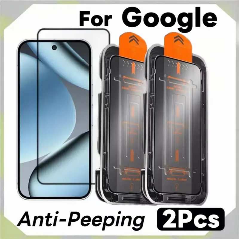2-Pack Google Pixel Screen Protector, Anti-Spy Privacy Film, Ultra-Sound Fingerprint Support, Dust-Free, Bubble-Free, Auto-Alignment, Phone Screen Protector