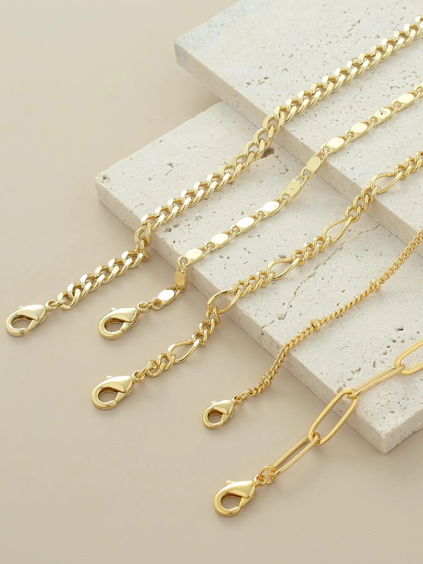 5pcs Gold Anklets for Women, Women's Anklets, Jewelry for Women, Foot Jewelry, Fashion Accessories, Fashionable Accessory, No Tarnish, Valentine's Day, Non Tarnish Jewelry