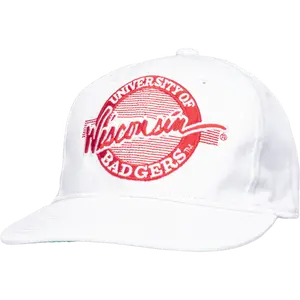 The Game Wisconsin Badgers Flat Brim Snapback (White)