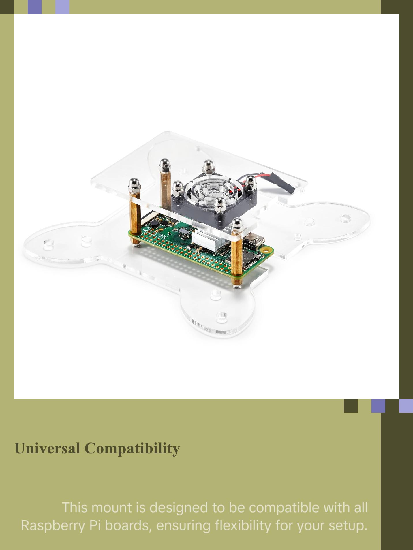 VESA mount for Raspberry Pi-Compatible With ALL Raspberry Pi Boards