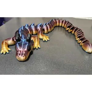 Wyrm Dragon – 12" Wingless Articulated Dragon Toy | 3D Printed Flexi Fidget | 27 Colors