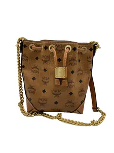 Pre-owned MCM Visetos Coated Canvas Mini Bucket Bag/EE05802003/2003