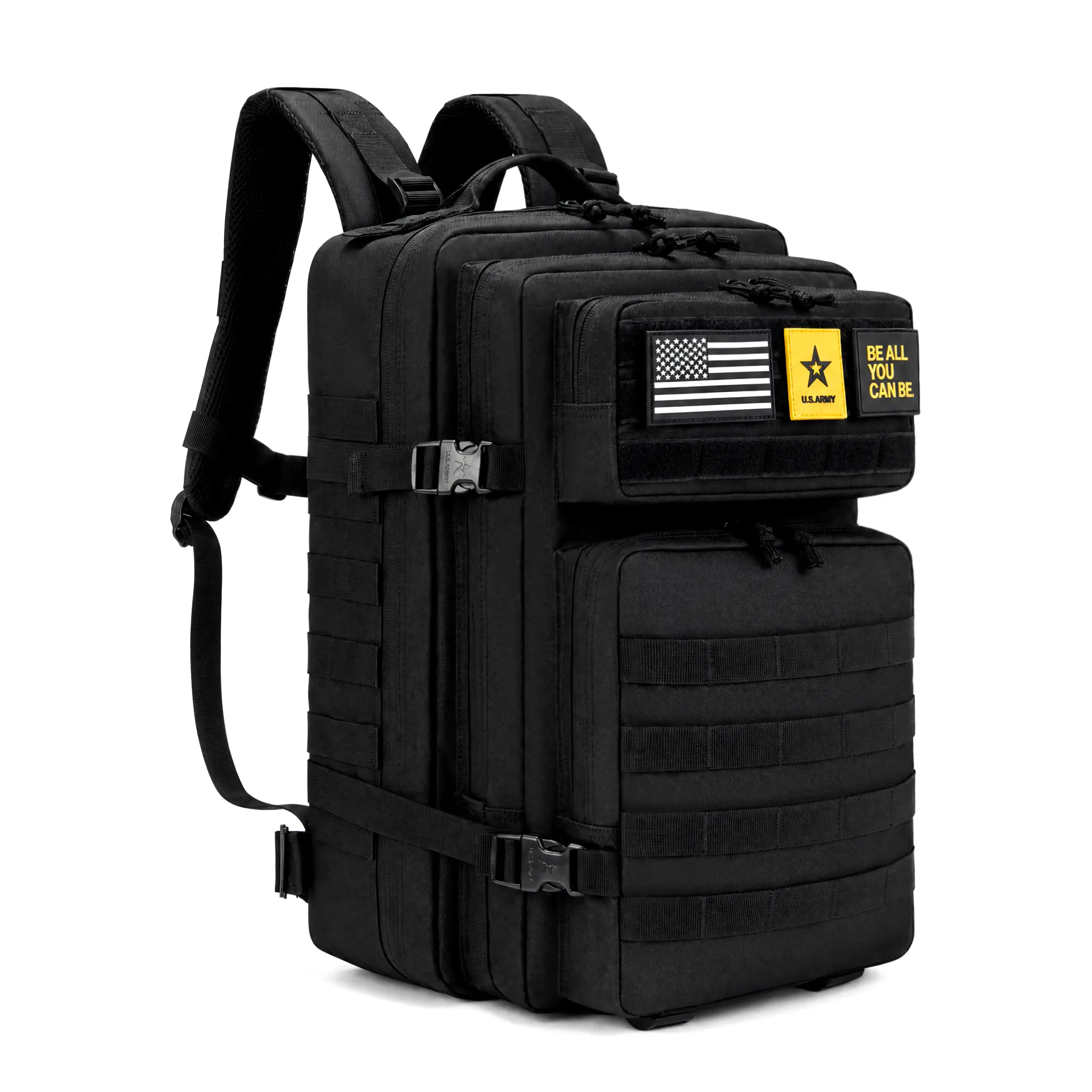 U.S.ARMY Military Tactical Backpack 45L Large Capacity Rucksack for Men 3 Day Assault Wolfpack Pack with Molle System for Travel Work