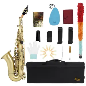 Slade High-Note Saxophone Bb Tuning Brass Body Carved Scallop Shell Keys Antique, Slade Cloth Box Included