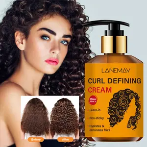 This curling cream isn't sticky, and it leaves hair quite soft. LANEMAY curl defining cream, 250ml/8.45fl oz, moisturizes and tames frizz, and helps curls last for a while. Hydrating