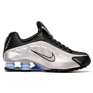 Nike Shox R4 Metallic Silver Black Psychic Blue HQ1988-004 Men's Fashion Sneaker New