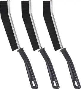 3 Pack Crevice Cleaning Brush with Handle Hard Bristle Crevice Cleaning Tool Baseboard Cleaner Gap Cleaning Tools Grout Scrub Brush House Cleaning Supplies for Bathroom Kitchen